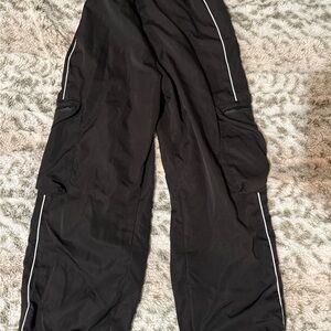 SHEIN Black Jumpsuit with White Accents